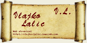 Vlajko Lalić vizit kartica